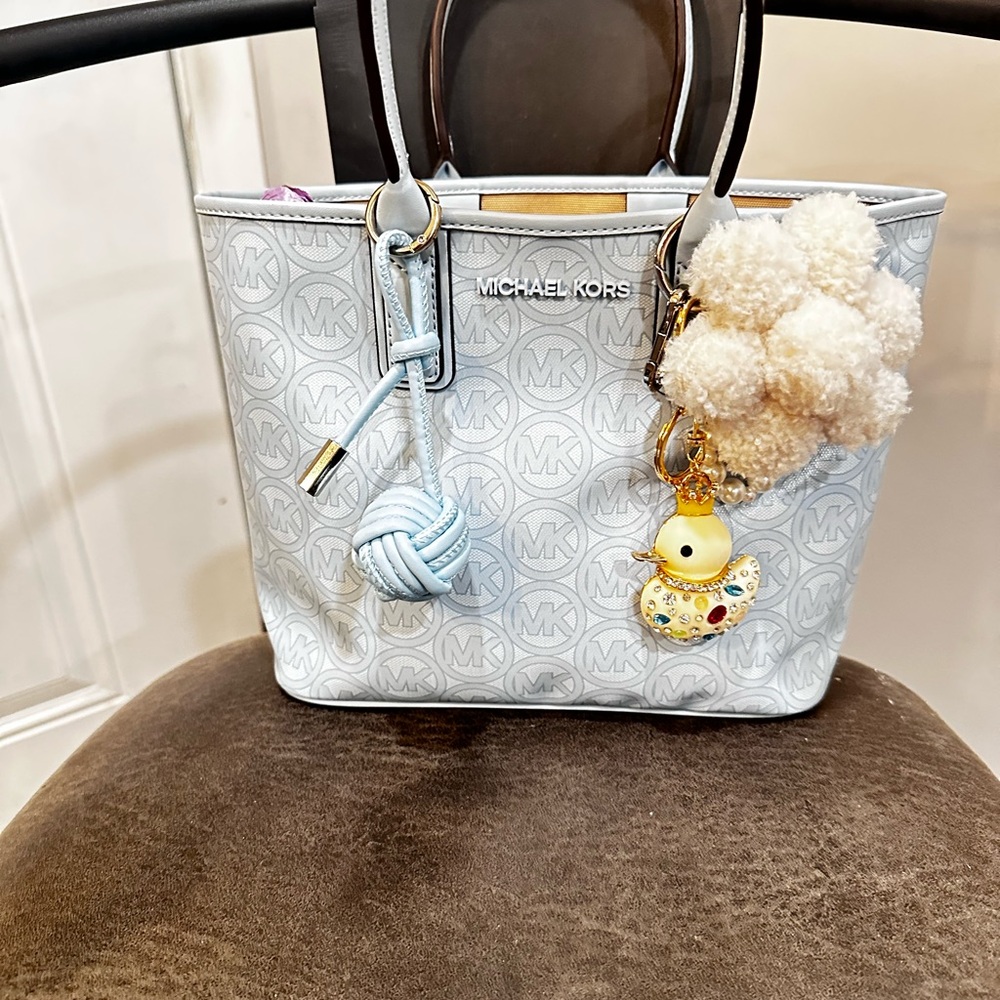Michael Kors Light Blue Jodie small tote